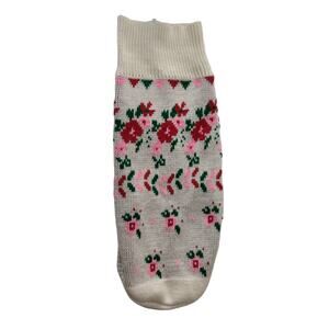 Doggiduds Floral Knit Dog Sweater Cream Pink Acrylic Size 16 Grannycore